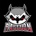 Racoon sport or esport gaming mascot logo template, for your team