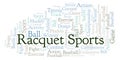 Racquet Sports word cloud.