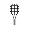 racquet tennis color icon vector illustration Royalty Free Stock Photo