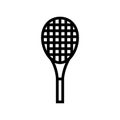 racquet tennis line icon vector illustration