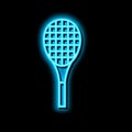racquet tennis neon glow icon illustration Royalty Free Stock Photo