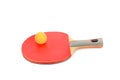 Racquet to play ping-pong isolated on white background Royalty Free Stock Photo