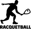 Racquetball player Royalty Free Stock Photo