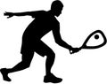 Racquetball silhouette Royalty Free Stock Photo
