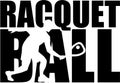 Racquetball word with silhouette Royalty Free Stock Photo