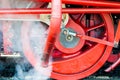 Wheel of a steam locomotive Royalty Free Stock Photo