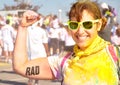 Rad girl in yellow sunglasses