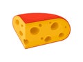 Radamer cheese on white background. Vector illustration. Royalty Free Stock Photo