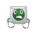 Radar cartoon character design having angry face Royalty Free Stock Photo