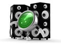 Radar character with big speakers Royalty Free Stock Photo