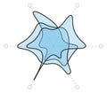 Radar chart icon. Spider diagram. Data statistics