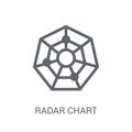 radar chart icon. Trendy radar chart logo concept on white background from Business and analytics collection