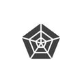 Radar chart solid vector icon Royalty Free Stock Photo