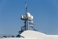 Radar and communication tower Royalty Free Stock Photo