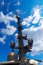 Radar and Communication Tower on a Yacht Royalty Free Stock Photo