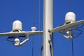 Radar and Communication Tower on a Yacht Royalty Free Stock Photo