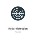 Radar detection vector icon on white background. Flat vector radar detection icon symbol sign from modern nautical collection for