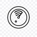 Radar detection vector linear icon isolated on transparent background, Radar detection transparency concept can be used for web an
