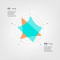 Radar diagram elements color infographics. Some of chart, graph, parts, processes. Vector business template for