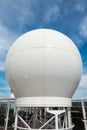 Radar dome on large cruise ship Royalty Free Stock Photo