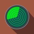 Radar flat icon with shadow