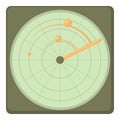 Radar icon, cartoon style