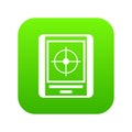 Radar icon digital green Royalty Free Stock Photo