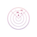 radar icon in Nolan style. One of Army collection icon can be used for UI/UX