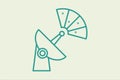 Radar icon. icon related to UI elements. suitable for web site, app, user interfaces,element, printable etc. line icon style. Royalty Free Stock Photo