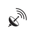 Radar icon satellite dish tv technology Royalty Free Stock Photo