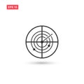 Radar icon vector design isolated Royalty Free Stock Photo