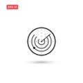 Radar icon vector design isolated 2 Royalty Free Stock Photo