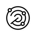 radar line icon illustration vector graphic