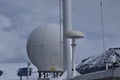 Radar radome on a ship Royalty Free Stock Photo