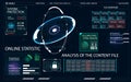 Radar screen.Futuristic user interface Royalty Free Stock Photo