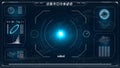 Radar screen. HUD. Futuristic user interface.Vector illustration for your design. hi-tech main. Royalty Free Stock Photo