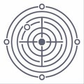 Radar Screen Icon with Target Detection Royalty Free Stock Photo