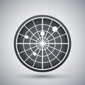 Vector radar screen icon Royalty Free Stock Photo