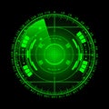 Radar screen. illustration for your design. Technology background. Futuristic user interface. Radar display with