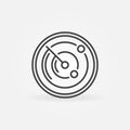 Radar Screen outline vector concept round icon Royalty Free Stock Photo