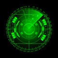 Radar screen. Vector illustration for your design. Technology background. Futuristic user interface. display wit Royalty Free Stock Photo