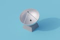 Radar single isolated object. 3d render illustration