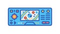 Radar Sonar Screen Mapping Navigation Device, vector design Generative AI Royalty Free Stock Photo