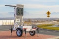 Radar speed display trailer with speed limit sign