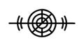 Radar Target Scan Icon - Detection Monitoring System, vector design Generative AI Royalty Free Stock Photo
