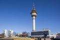 Radar tower in the city center of Bremerhaven Royalty Free Stock Photo