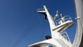 The radars of a ferry towards the Mediterranean islands.