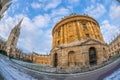 Radcliff camera in Oxford in snowy morning, UK