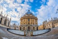 Radcliff camera in Oxford in snowy morning, UK