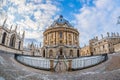 Radcliff camera in Oxford in snowy morning, UK